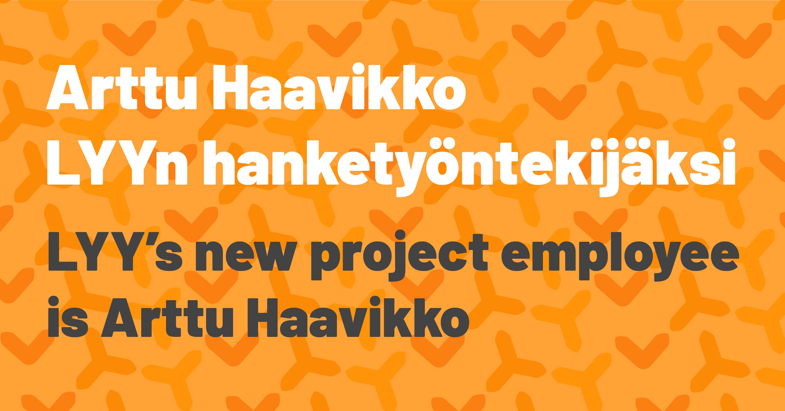 Arttu Haavikko LYYn hanketyöntekijäksi